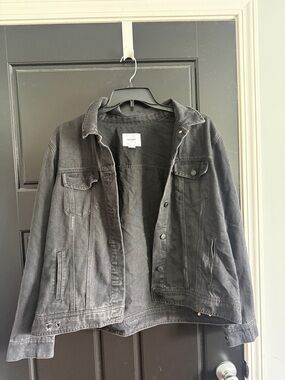 Distressed Black Denim Jacket